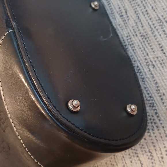 Dooney & Bourke Black Logo Canvas & Leather Shoulder Bag - Picture 8 of 16